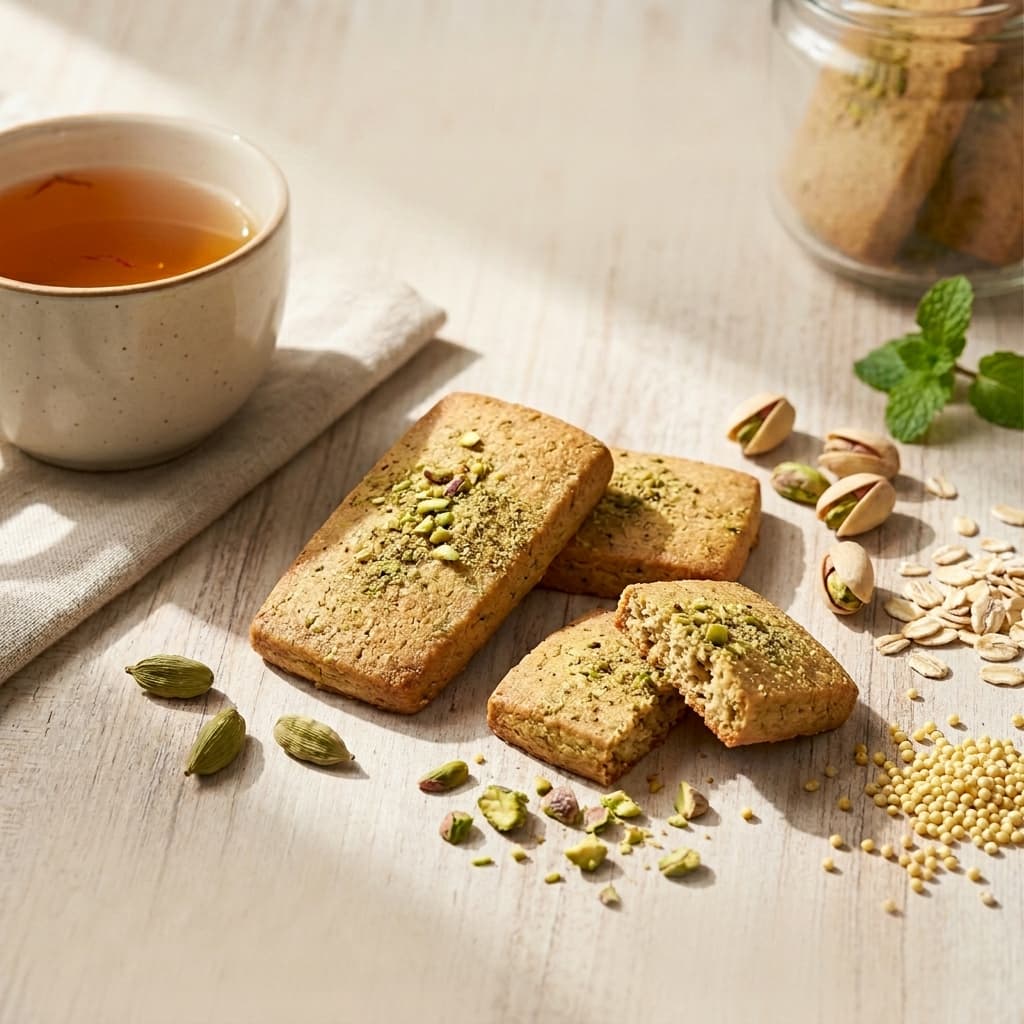 Pistachio Cardamom Crisp Bakes