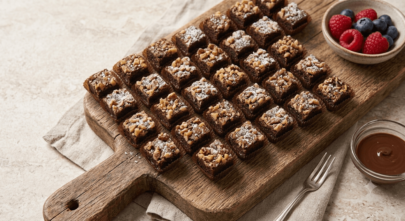 Dark Walnut Cakey Brownie Bites - View 1